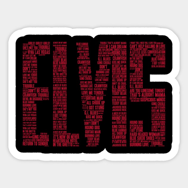 Elvis Word Art Sticker by npgcole